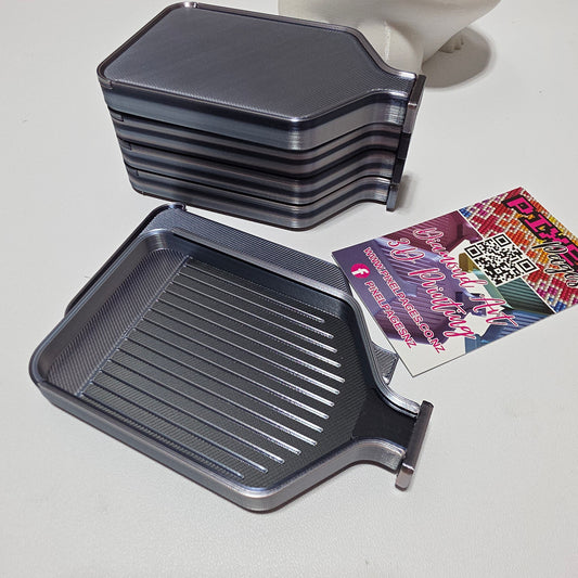 Luxury Mini Diamond Painting Drill Tray with Lid & Stopper - Ebony Base & Obsidian