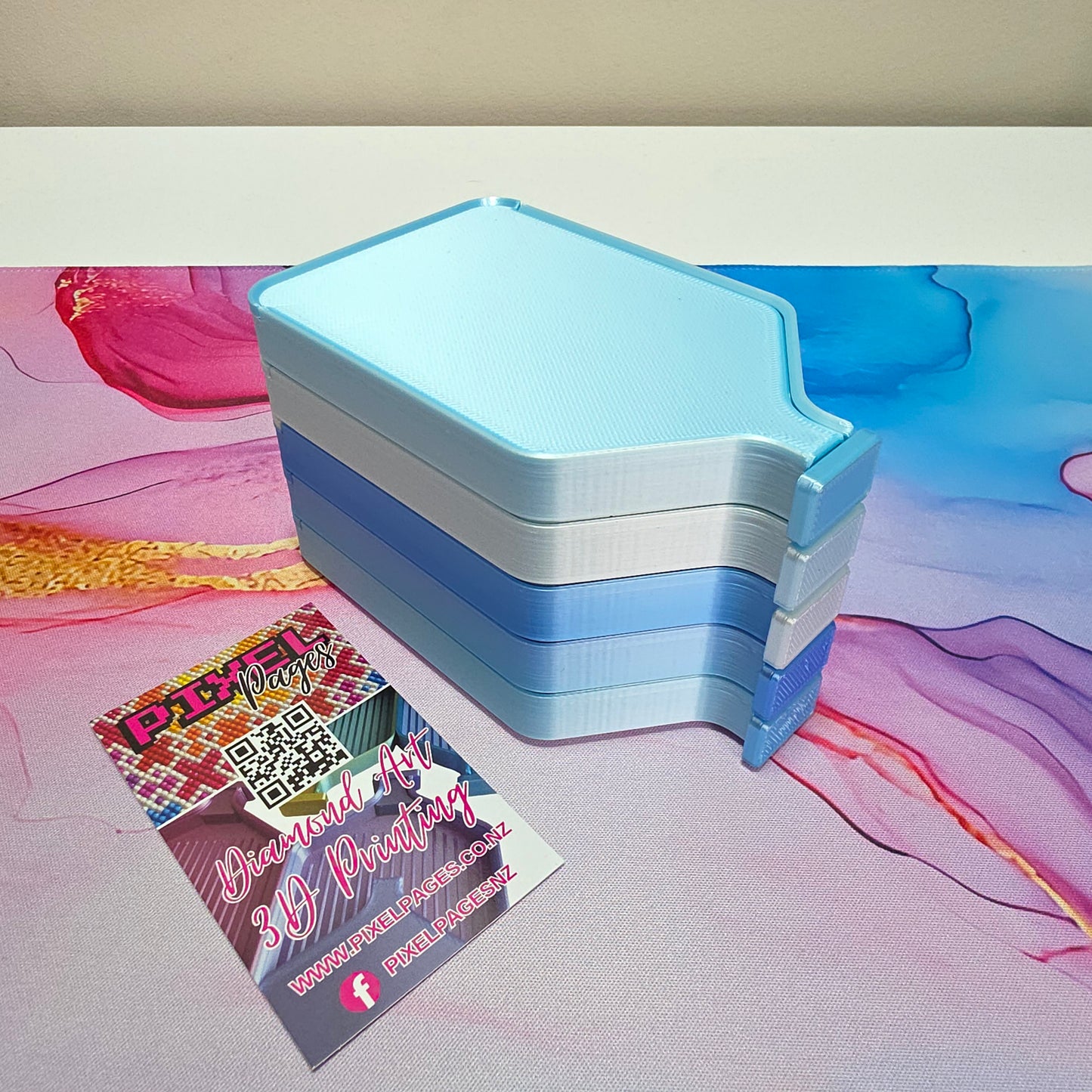 Luxury Set of 5 Stack-able Trays - Iceburg