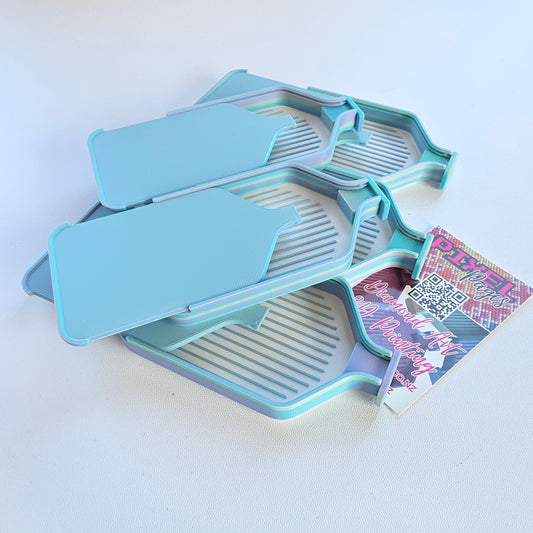 Luxury Set of 5 Stack-able Trays - Mermaid Stripes