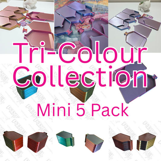 Luxury Mini Stack-able Trays 5 Pack - Tri-Colours