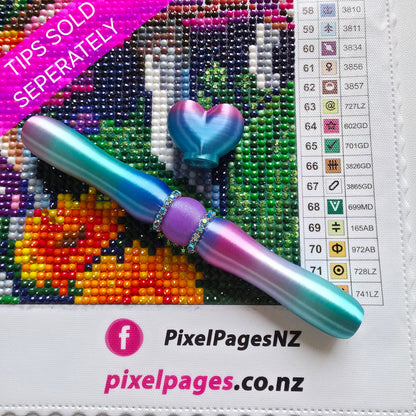Multicoloured Pen For Threaded Tips - Aqua Sky Bling