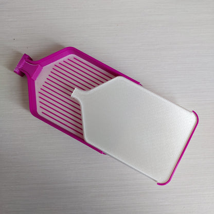 Luxury Diamond Painting Drill Tray with Snap Lid & Stopper Purple/White
