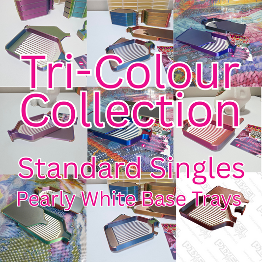 Luxury Stack-able Trays - Pearly White & Tri-Colour