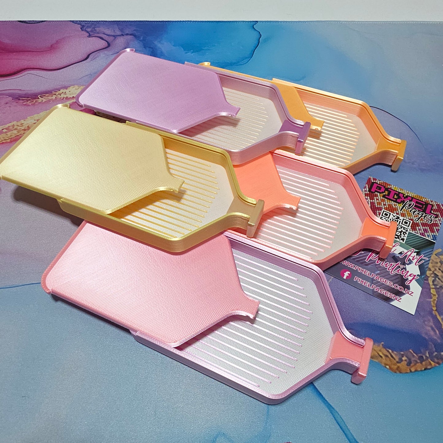Luxury Set of 5 Stack-able Trays - Sherbet