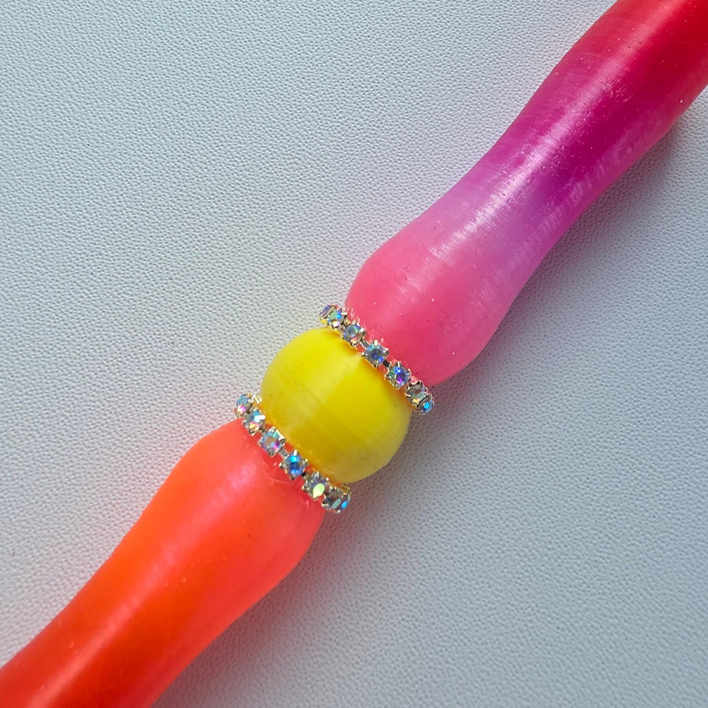 Multicoloured Double Twist Tip Pen - Strawberry Bling