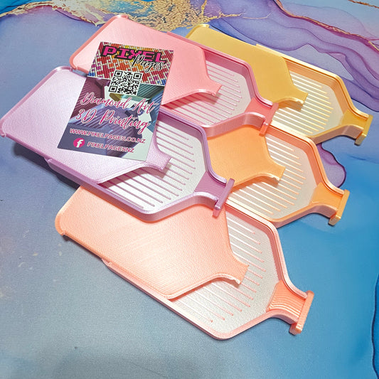 Luxury Mini Set of 5 Stack-able Trays - Pearl White & Sherbet
