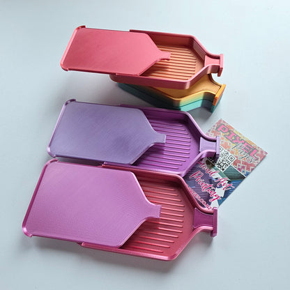 Luxury Set of 5 Stack-able Trays - Silk Rainbow