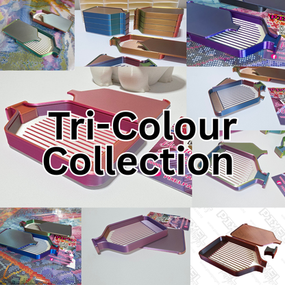 Luxury Set of 5 Stack-able Trays - Tri-Colours