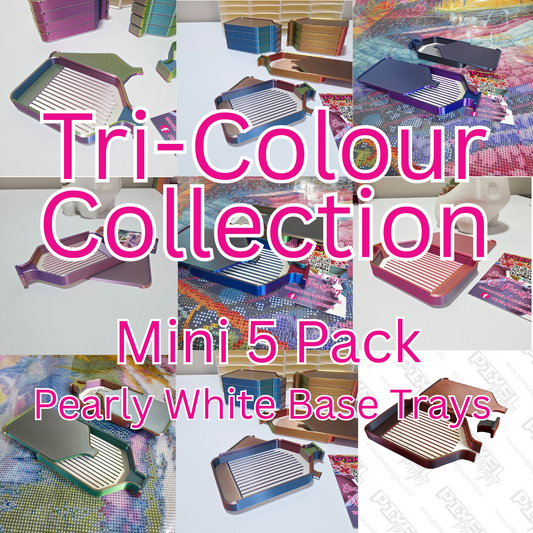 Luxury Mini Stack-able Trays 5 Pack - Pearly White & Tri-Colour