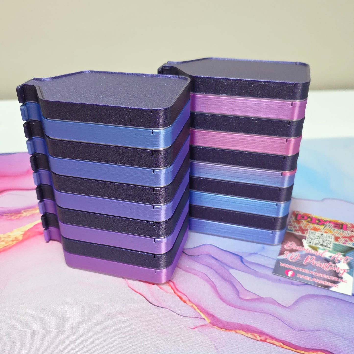 Luxury Set of 5 Stack-able Trays - Romantic