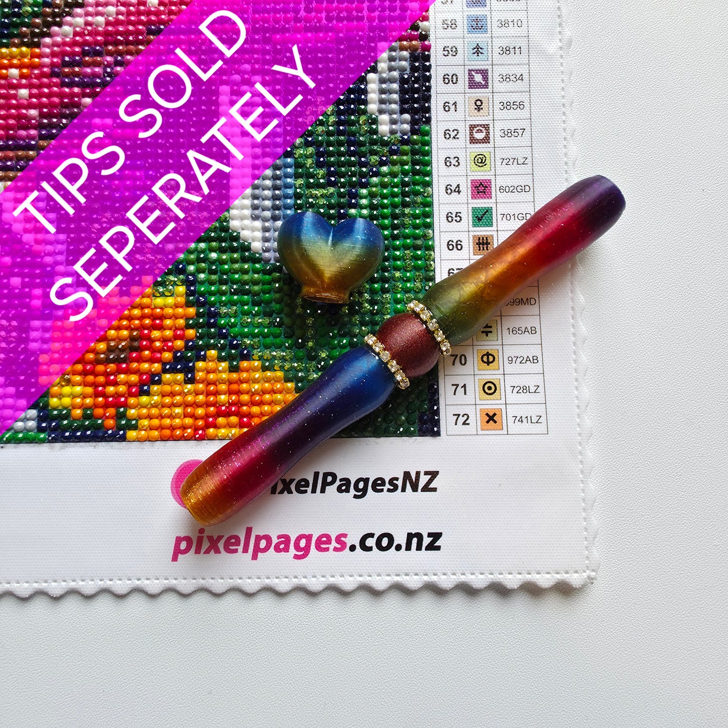 Sleek Pen For Refillable Tip - Gemstone Bling