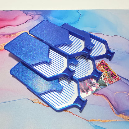 Luxury Set of 5 Stack-able Trays - Blue Shimmer