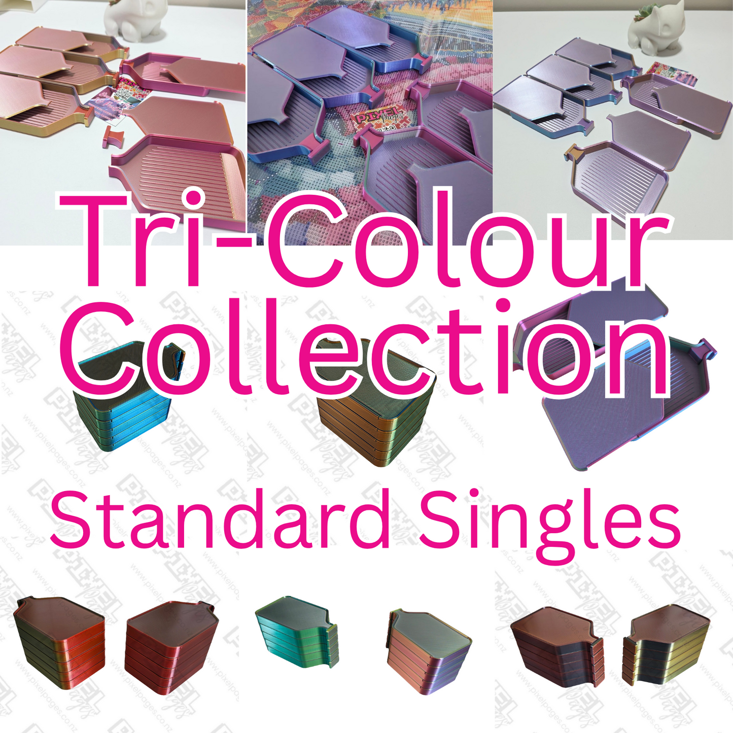 Luxury Stack-able Trays - Tri-Colours