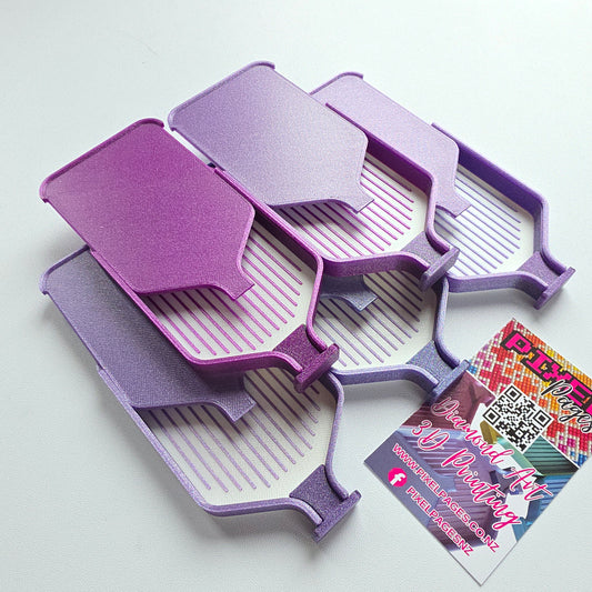 Luxury Set of 5 Stack-able Trays - Gradient Purple Shimmer