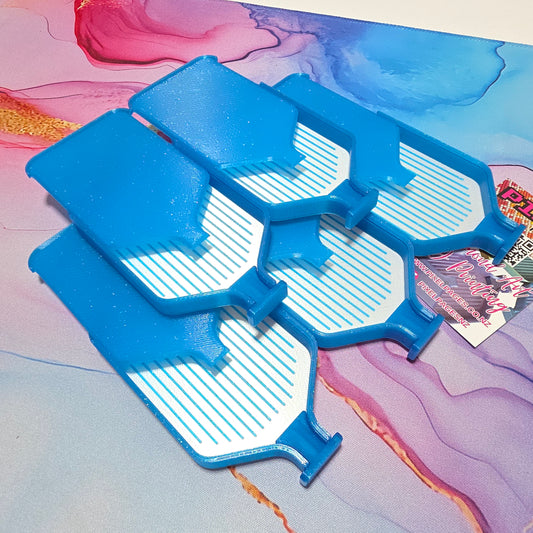 Luxury Set of 5 Stack-able Trays - Blue Glitter