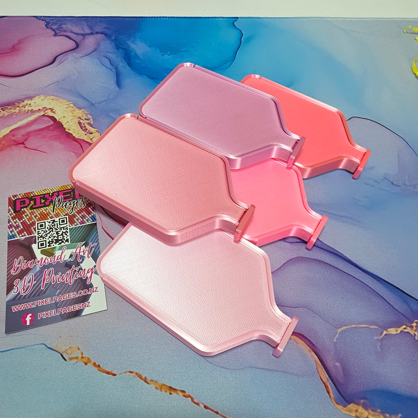 Luxury Set of 5 Stack-able Trays - Peach Blush