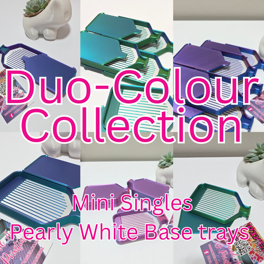 Luxury Stack-able Mini Trays - Pearly White & Duo-Colours