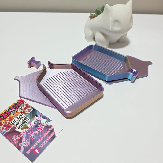 Luxury Diamond Painting Drill Tray with Lid & Stopper - Moonlit