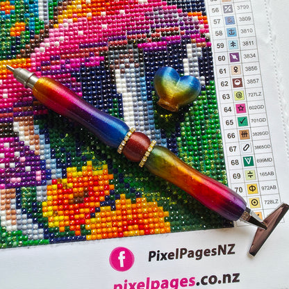 Sleek Pen For Refillable Tip - Gemstone Bling