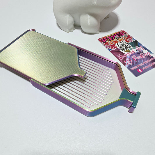 Luxury Diamond Painting Drill Tray with Lid & Stopper Neon Tides/Pearl White