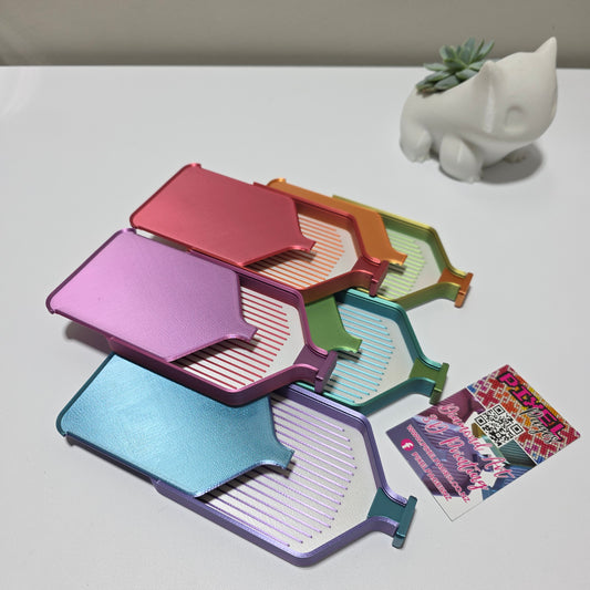 Luxury Set of 5 Stack-able Trays - Silk white & Rainbow Lorikeet