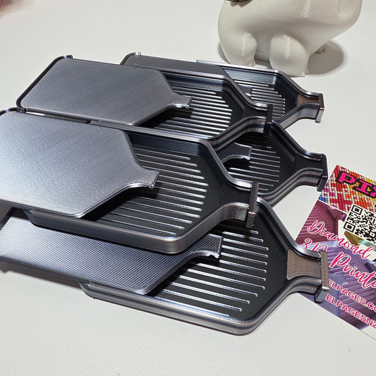 Luxury Set of 5 Stack-able Trays - Silk Black & Obsidian