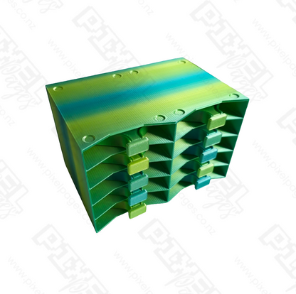 10 Slot Tower & Tray Bundle - Electric Emerald