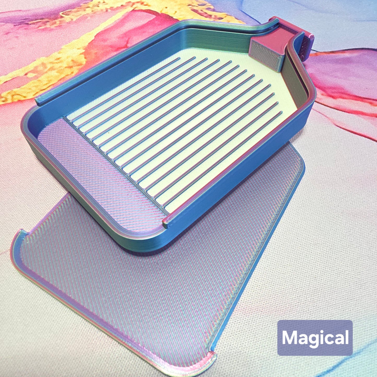 Luxury Set of 5 Stack-able Trays - Tri-Colours