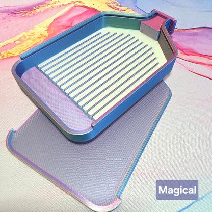 Luxury Set of 5 Stack-able Trays - Tri-Colours