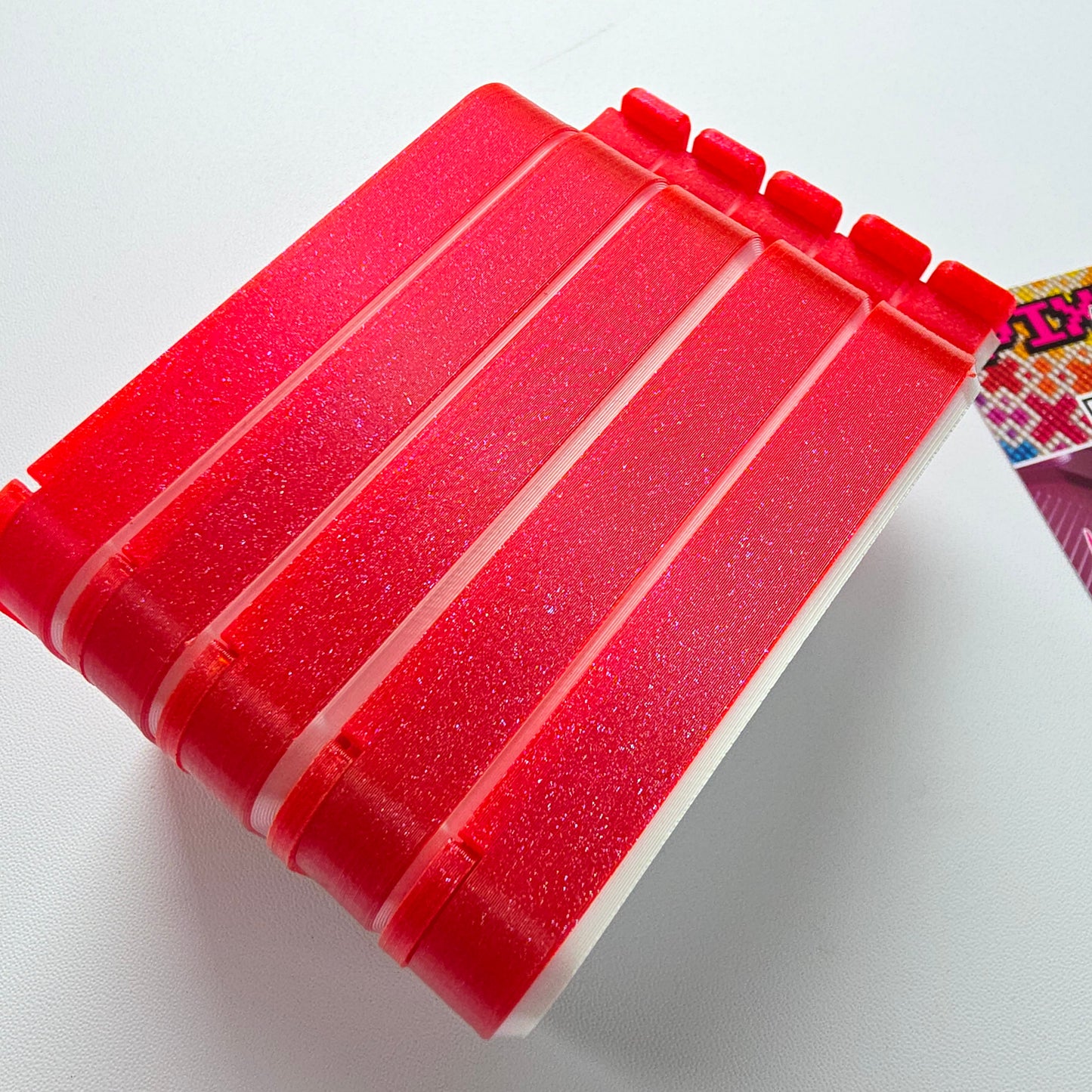 Luxury Set of 5 Stack-able Trays - Raspberry Shimmer