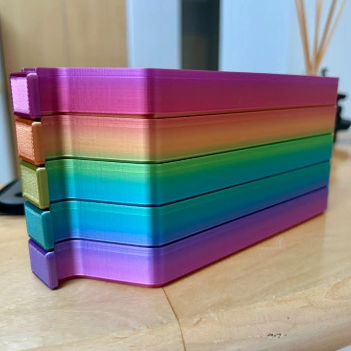 Luxury Set of 5 Stack-able Trays - Rainbow Lorikeet