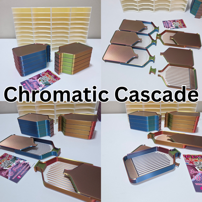 Luxury Set of 5 Stack-able Trays - Tri-Colours