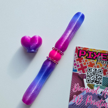 Multicoloured Double Twist Tip Pen - Lavender Bling