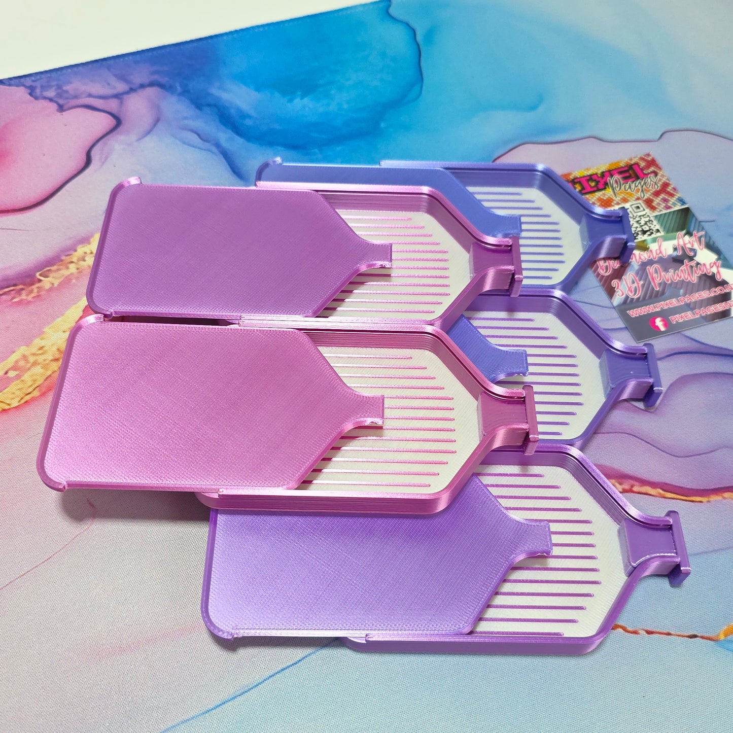 Luxury Set of 5 Stack-able Trays - Romantic
