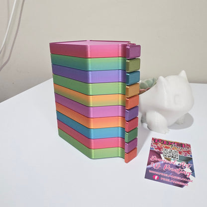 10 Slot Tower & Tray Bundle - Rainbow Lorikeet