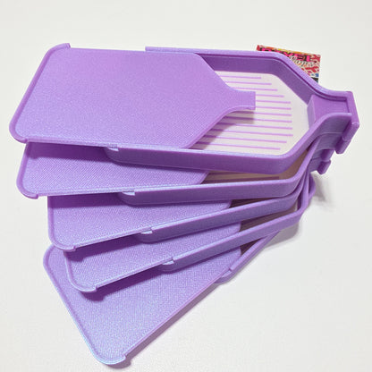 Luxury Mini Set of 5 Stack-able Trays - Pearl White & Amethyst