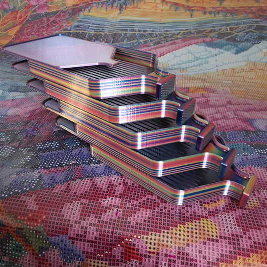 Luxury Set of 5 Stack-able Trays - Carnival