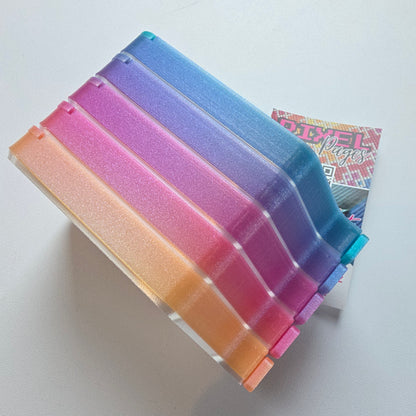 Luxury Set of 5 Stack-able Trays - Chameleon Rainbow Shimmer
