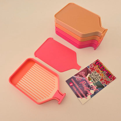 Luxury Mini Set of 5 Stack-able Trays - Pearl White & Candy