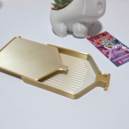 Luxury Diamond Painting Drill Tray with Lid & Stopper Royal/Pearl White