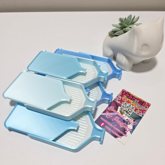 Luxury Mini Set of 5 Stack-able Trays - Pearl White & Iceburg