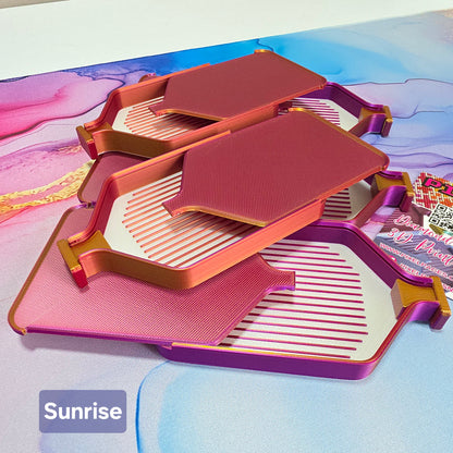 Luxury Set of 5 Stack-able Trays - Tri-Colours