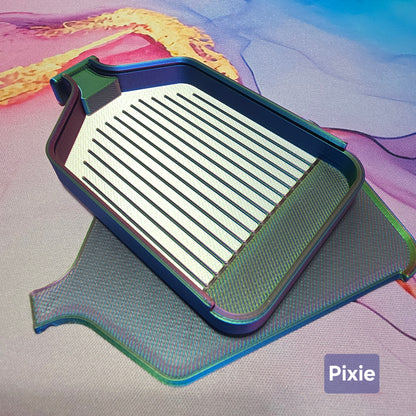 Luxury Set of 5 Stack-able Trays - Tri-Colours