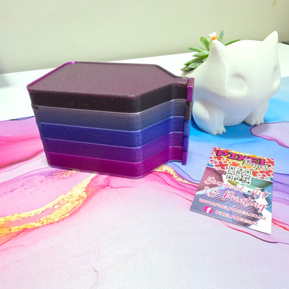 Luxury Set of 5 Stack-able Trays - Silk white & Stardust