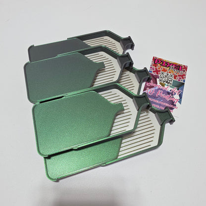 Luxury Set of 5 Stack-able Trays - Silk white & Forest
