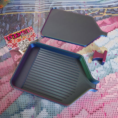 Luxury Diamond Painting Drill Tray with Lid & Stopper - Pixie