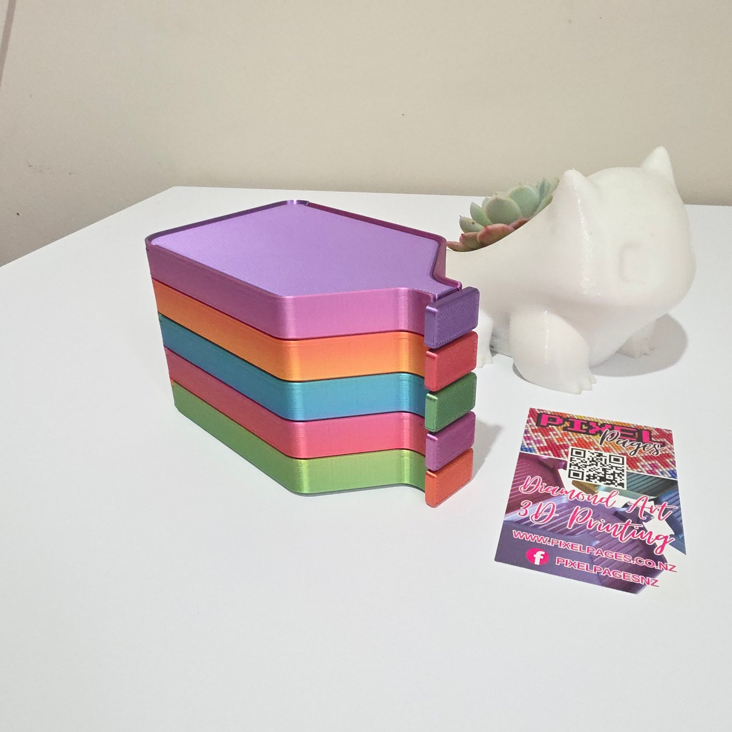 Luxury Set of 5 Stack-able Trays - Rainbow Lorikeet