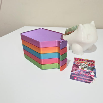 Luxury Set of 5 Stack-able Trays - Rainbow Lorikeet