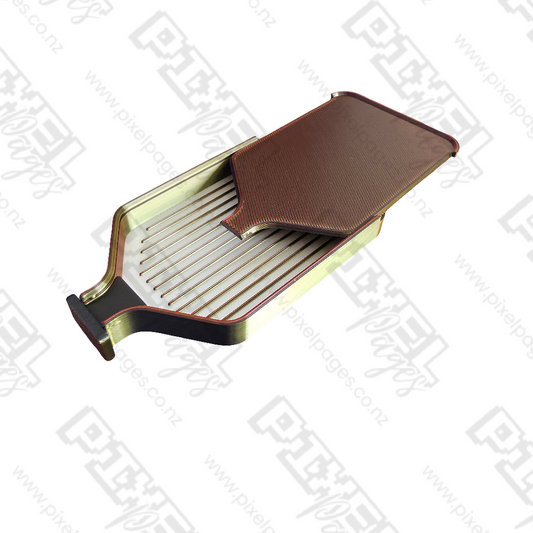 Luxury Mini Diamond Painting Drill Tray with Lid & Stopper - Sunset With White Base