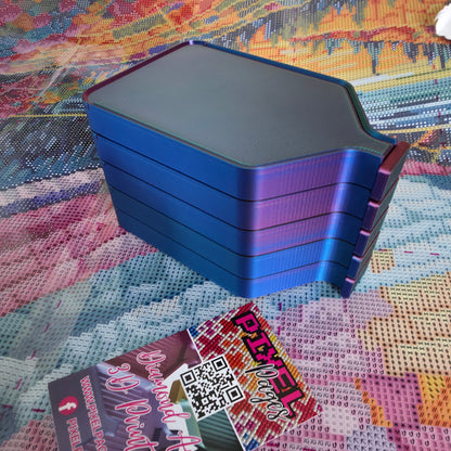 Luxury Diamond Painting Drill Tray with Lid & Stopper - Pixie
